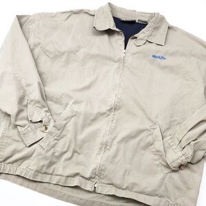 Align Collection MetLife tan zip up work jacket